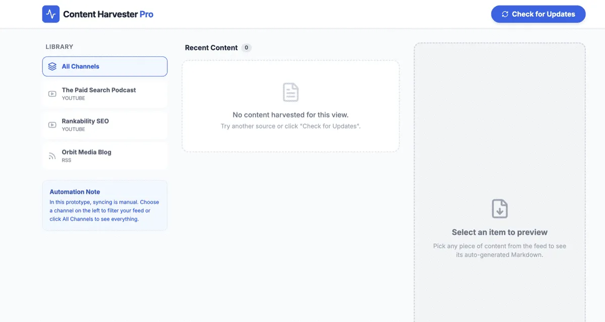 Content Harvester Pro