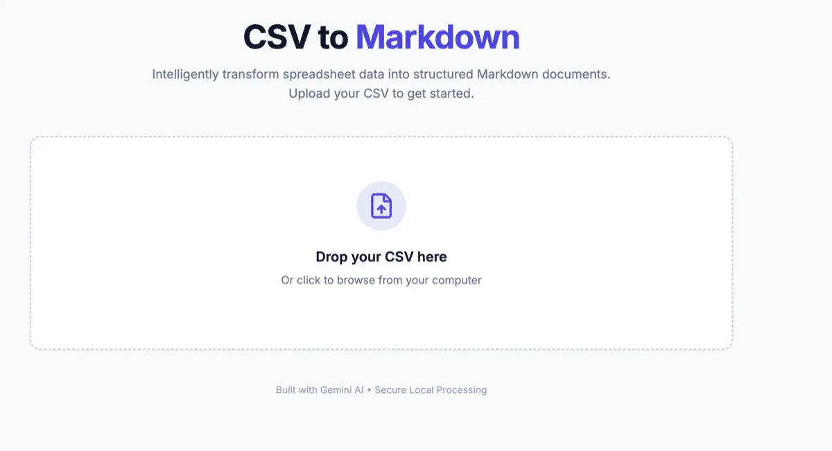 Smart CSV to Markdown